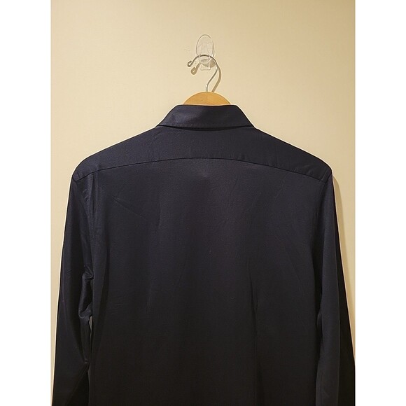 REISS Men's Nate Cutaway Jersey Slim Fit Shirt Long Sleeve Button Front Size XL - Picture 7 of 10